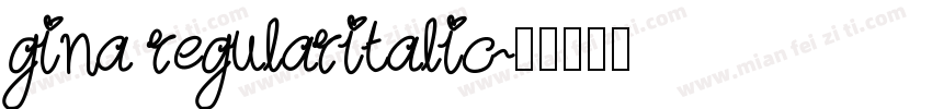 gina regularitalic字体转换